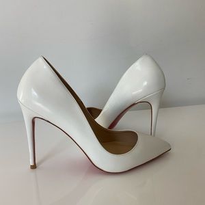 White Red Bottom Heels - size 8/39